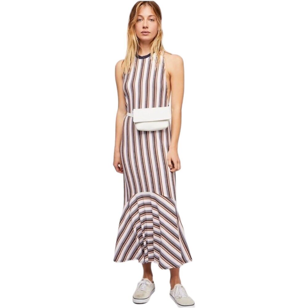 Free People Fallin' For You Ribbed Tank Midi Dress Women's Small